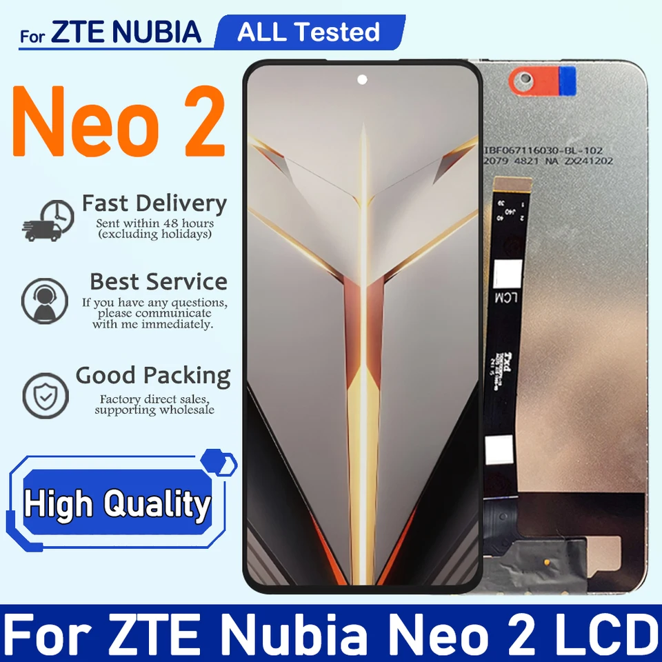 6.72 IPS LCD For ZTE Nubia Neo 2 Neo2 5G Z2352N Display Touch