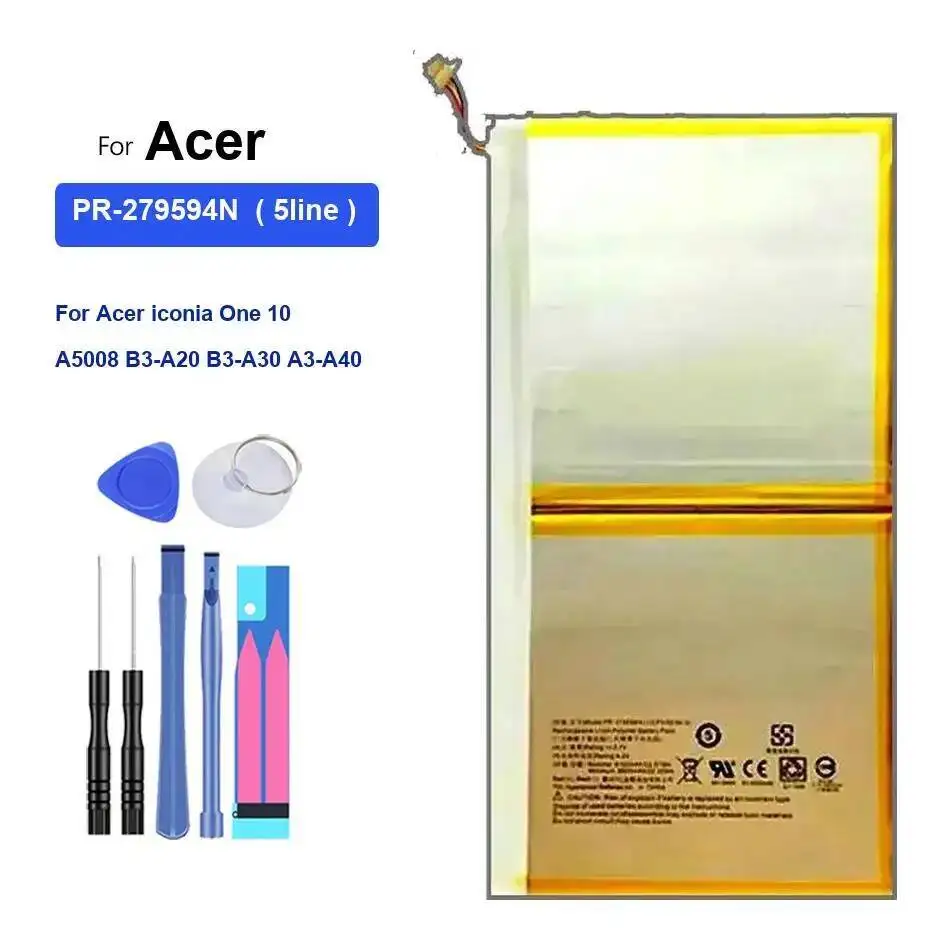 

Сменный аккумулятор YKaiserin 6100 мАч PR-279594N для Acer A5008 iconia One 10 One10 B3-A20 B3-A30 Iconia10 A3-A40