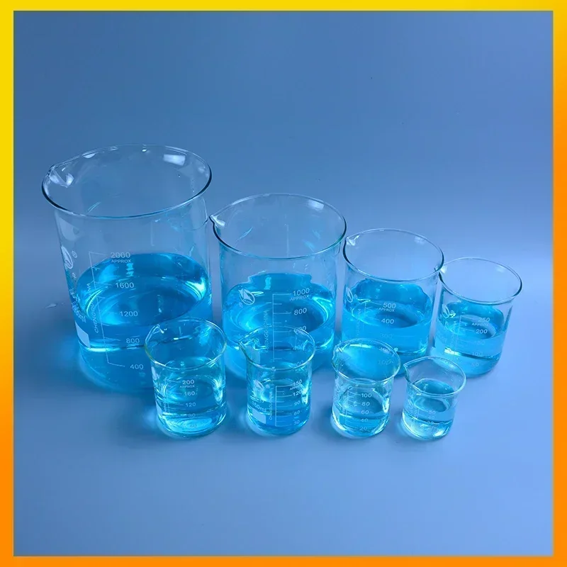 3pcs/set (250ml,500ml,1000ml) Glass Beaker Chemistry Experiment Labware For School Laboratory Equipment