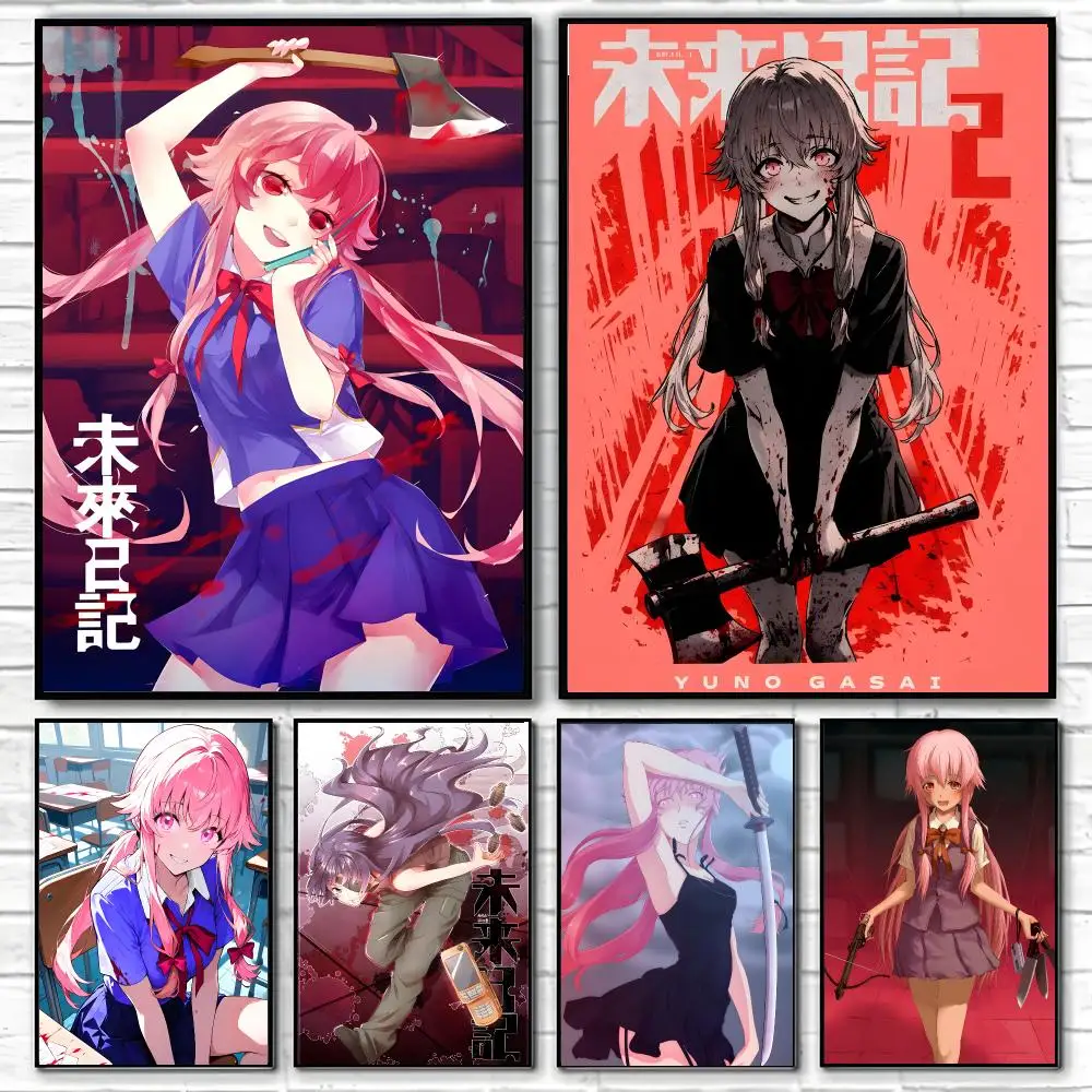 Anime Mirai Nikki Poster Poster High Quality Wall Art for Home Office Bedroom Living Room Perfect