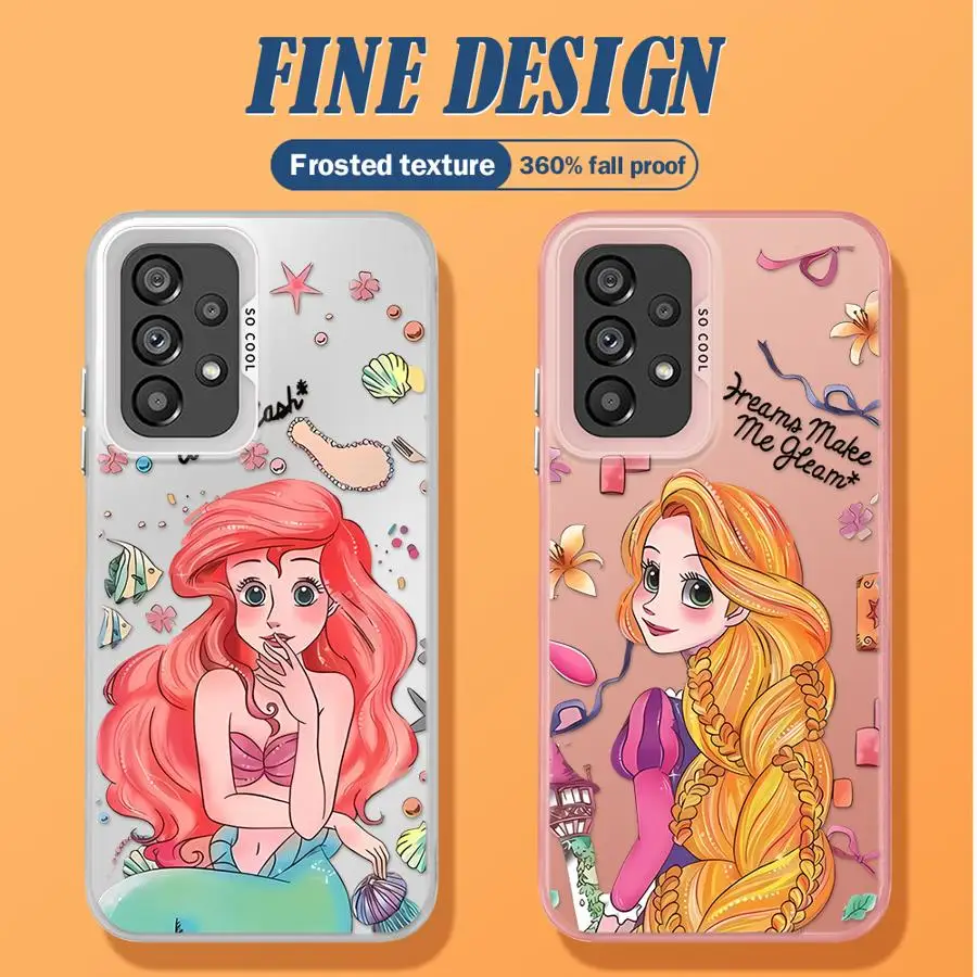 Disney Princess Phone Case for Samsung Galaxy A25 A15 A51 A52 A53 A52s A54 A55 A71 A72 A73 4G 5G Tpu Soft Cover cases image 3
