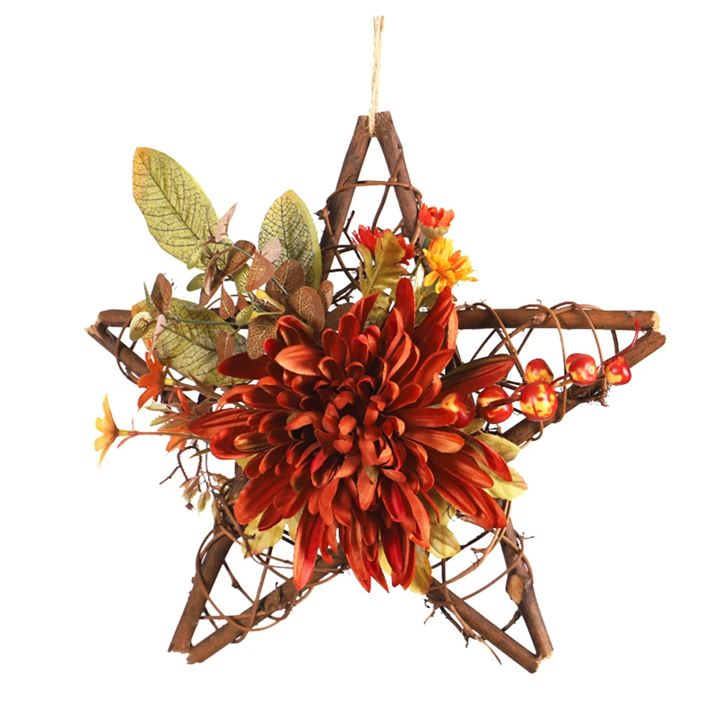 

Artificial Flower Wall Hanging Home Decor Wooden Lattice Smooth Edges Unique Design Pendant for Home Hanging Decor