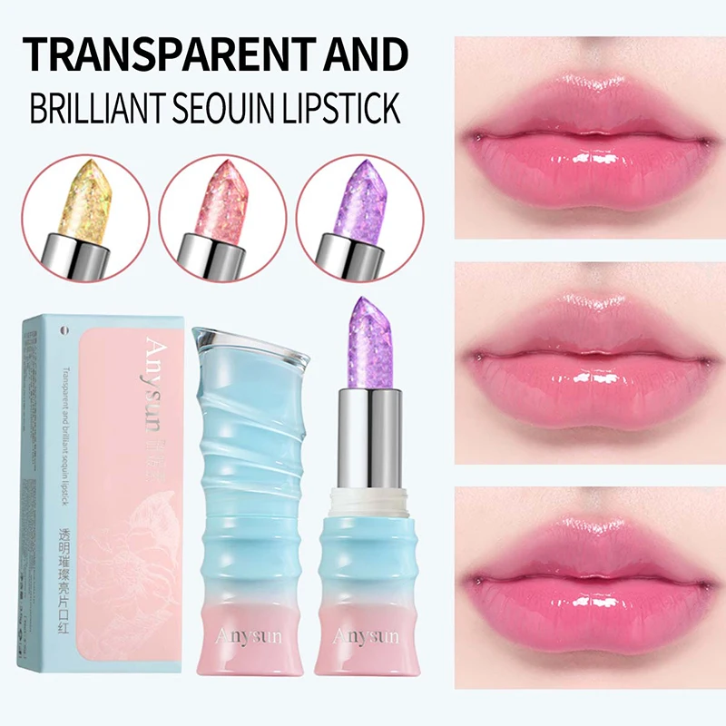 Anysun Moisturizing Lip Balm Long-Lasting Nourishing Non-Fading Color Changing Lipstick Waterproof Lip Care Natural Glossy