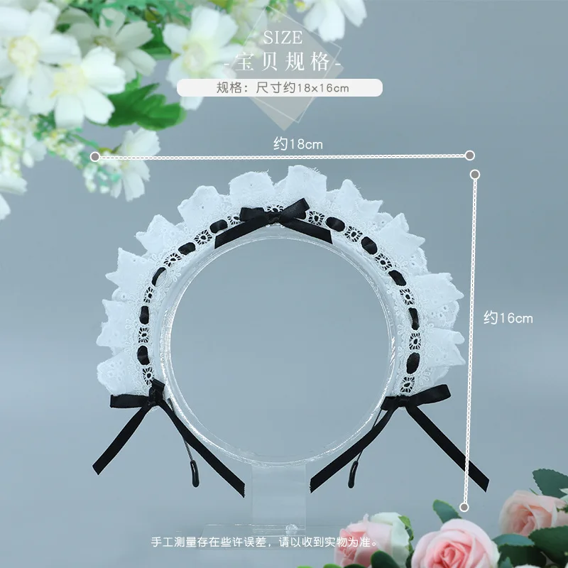 Cosplay Accessoires Meid Hoofdband Japanse Twee-Dimensionale Kant Boog Lolita Hoofdtooi Haaraccessoires Meid Hoofdband