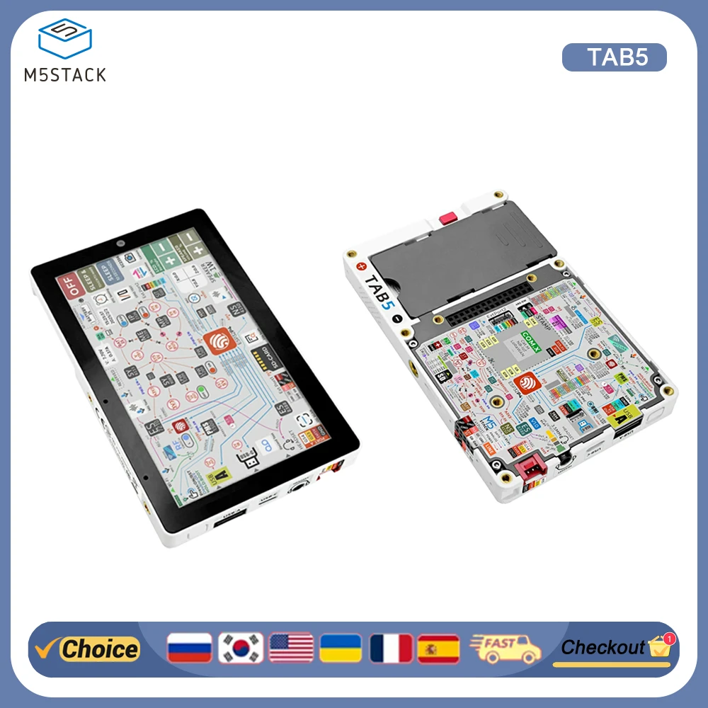 

M5Stack Tab5 5" Touch Screen Smart Home Controller - WiFi 6, Bluetooth 5, ESP32-P4, Alexa/Google Home, Battery