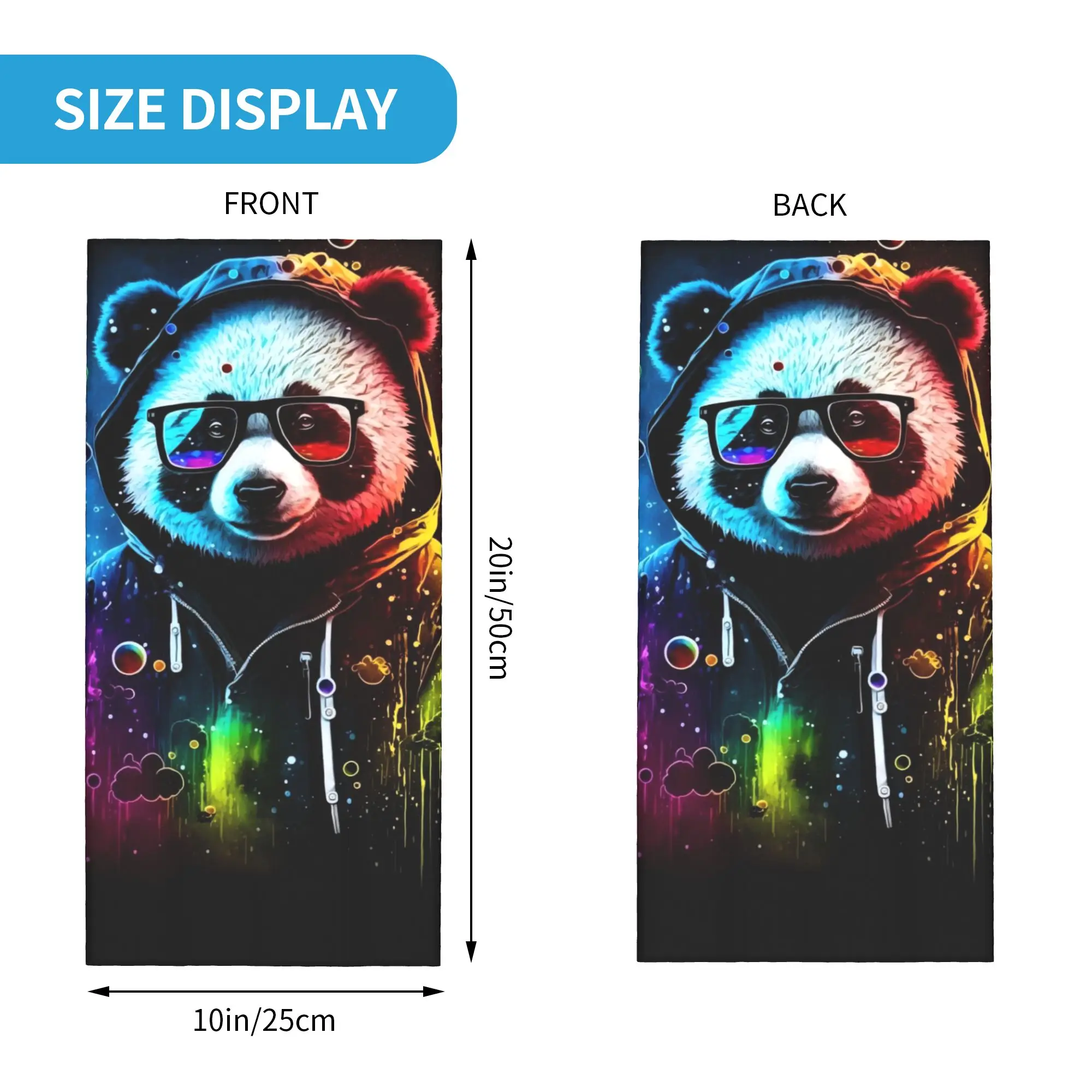 Bandana Leher Motif Beruang Grafiti Kustom, Original, untuk Ski, Berburu, Wanita, Pria, Syal, Kawaii, Balaclava, Penghangat