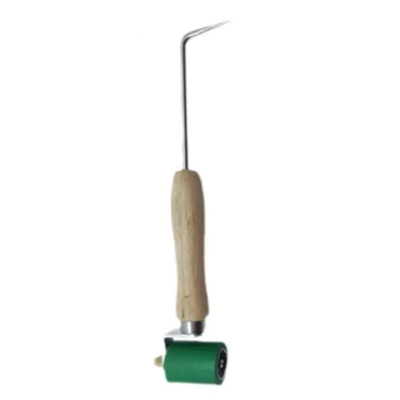 

ABVC Silicone Seam Roller 40Mm With Wood Handle, Probe Included For PVC/EPDM Single Ply Roofing Applications