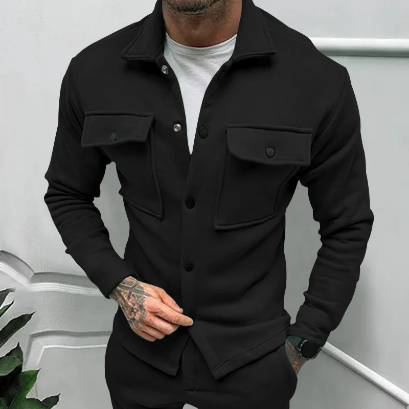 Spring and autumn casual men with velvet lapel top European size single-breasted solid color slim-fit jacket