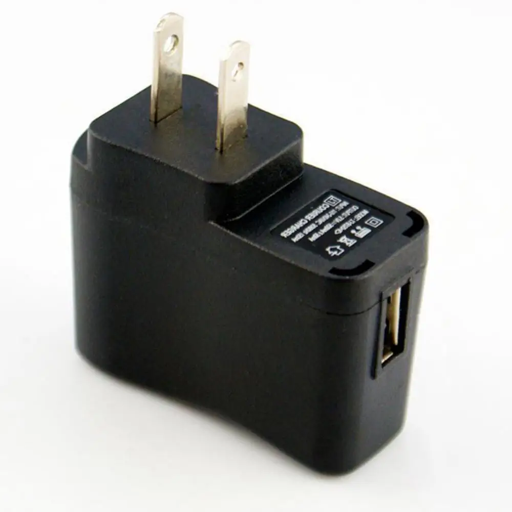 ปลั๊กตัวแปลง USB แบบพกพาเรา AC 110V-240V ไปยัง DC 5V ที่ชาร์จไฟบนผนัง500mA ปลั๊กแบบสหรัฐ