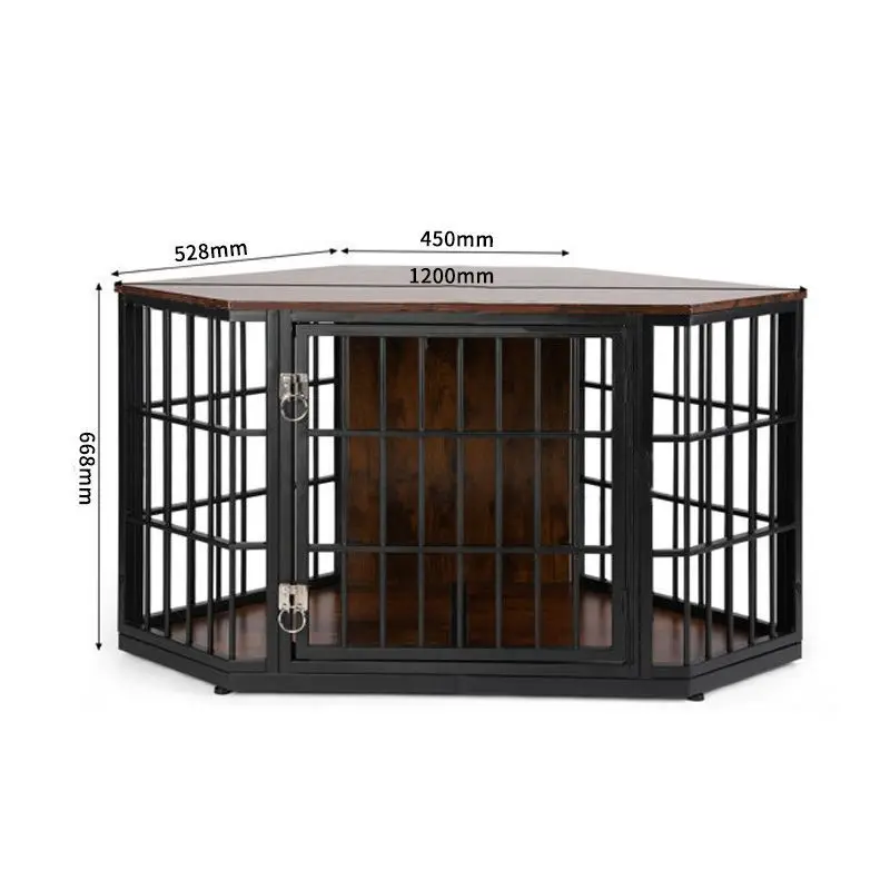 environmentally friendly, removable pet house steel and wood structure pet cage cat and dog cage indoor and outdoor corners