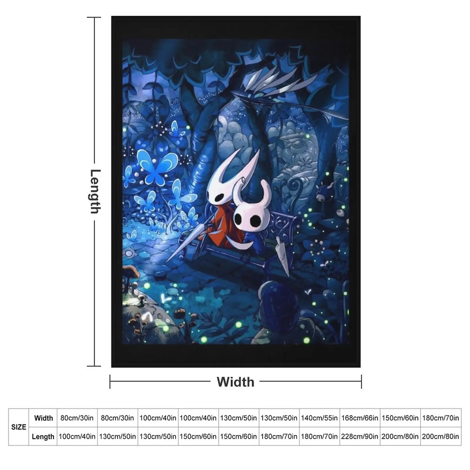 hollow knight Throw Blanket couch cozy soft plush fuzzy picnic outdoor blanket