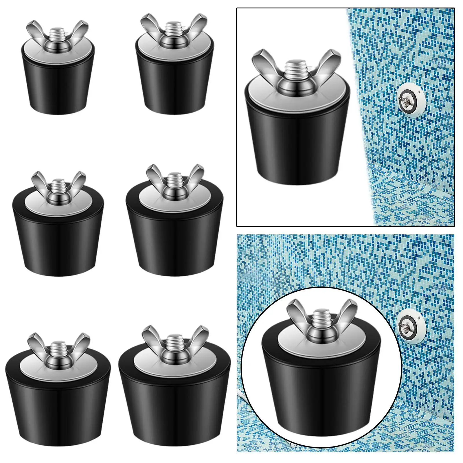 Rubber Pool Plug Directly Replace Easy to Install Swimming Pool Winter Expansion Plug Pool Return Line Plug Pool Stopper