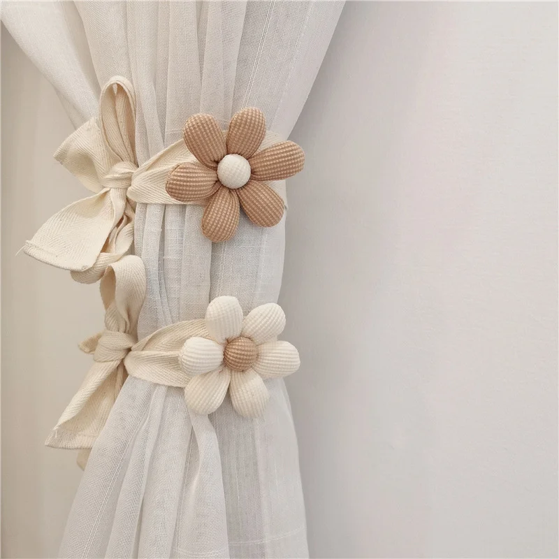 Flower Shape Tieback Window Curtain Buckle Clip Kids Room Hanging Curtain Holders Tie Backs Curtain Accessories Home Decor