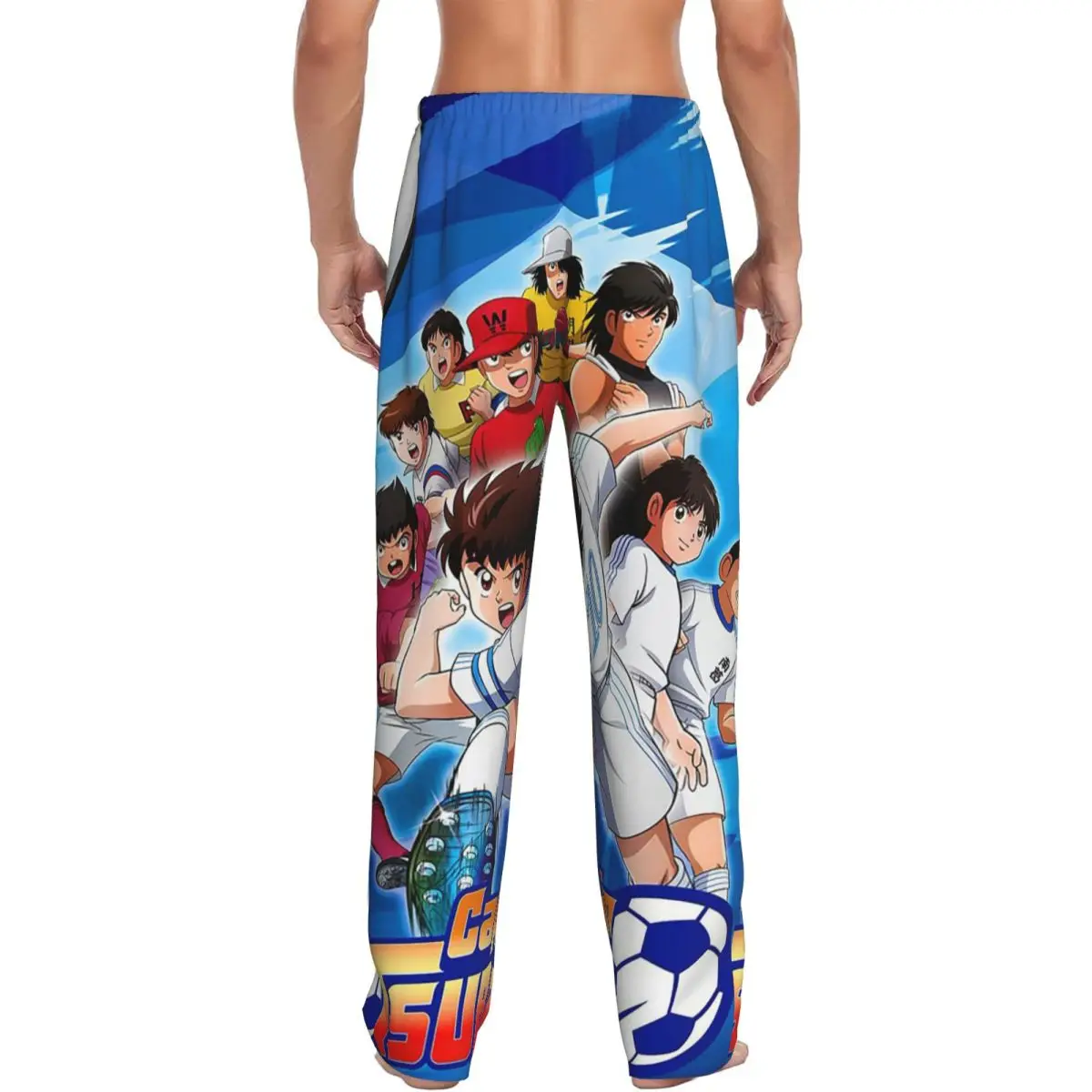 Custom Japan Football Manga Captain Tsubasa Men Pajama Pants Lounge Sleep Sleepwear Bottoms with Pockets