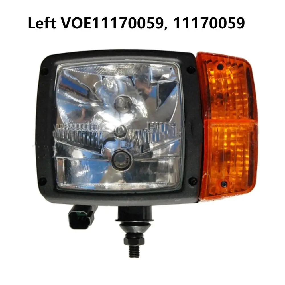 Left 11170059 or Right 11170060 Headlamp For Volvo Wheel Loaders L110E, L180F HL, L220F Compact Wheel Loaders L50F, L45F, L50G