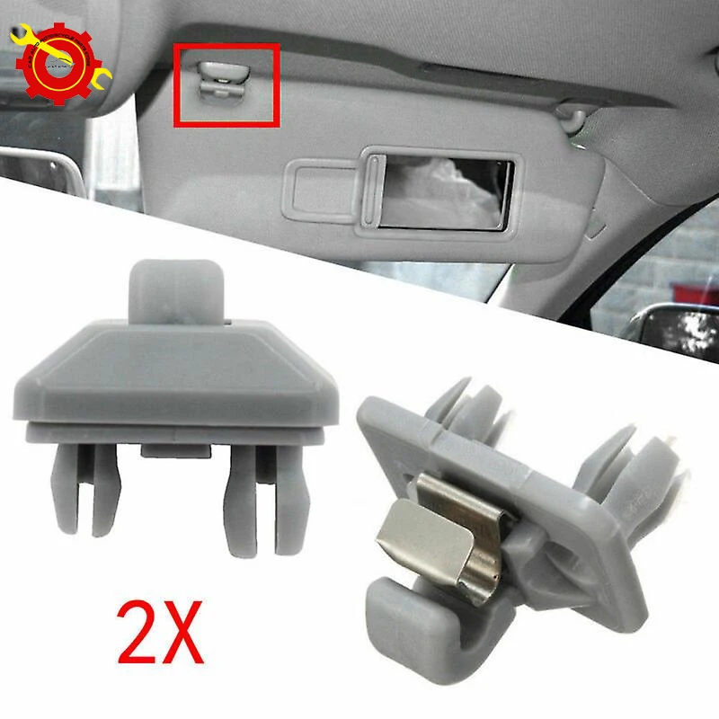2Pcs 8U0857562 Car Sun Visor Clip For Audi Audi A Series A1-5 Allroad S4 S5 Most of Types Interior Hanger Hook Clip Bracket Gray