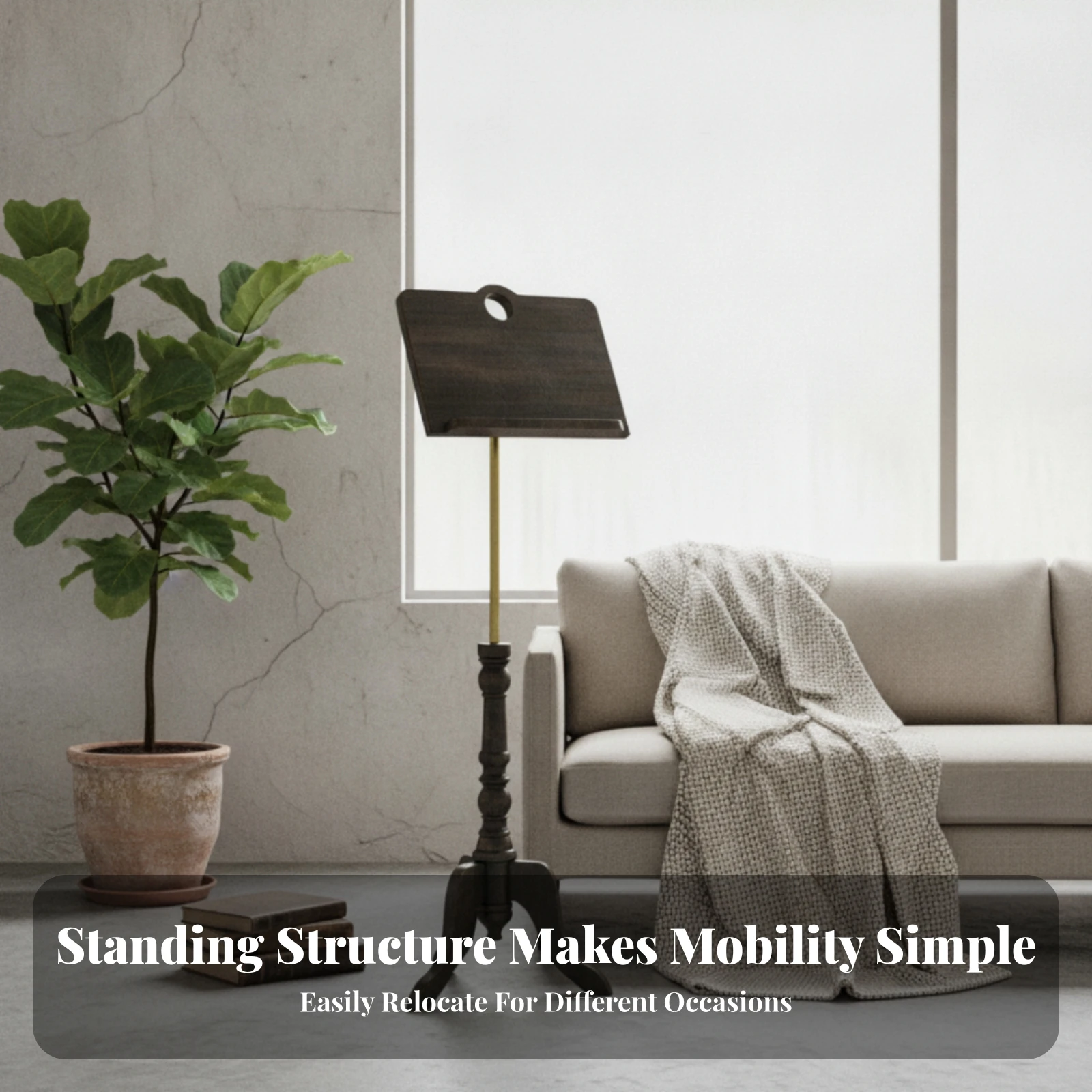 Floor Display Stand Brass-Colored Wood Display Stand Tiered Shelf Organizer Carved Base Wood Tiered Riser Curved Feet