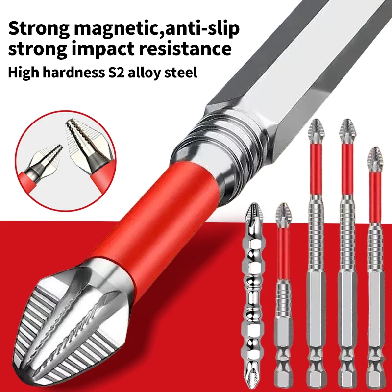 90/100/150mm Non-slip Screwdriver Bit Set Crossing Driver Bit Impacting Screwdriver Hexagonal Shank Screwdriver Bit