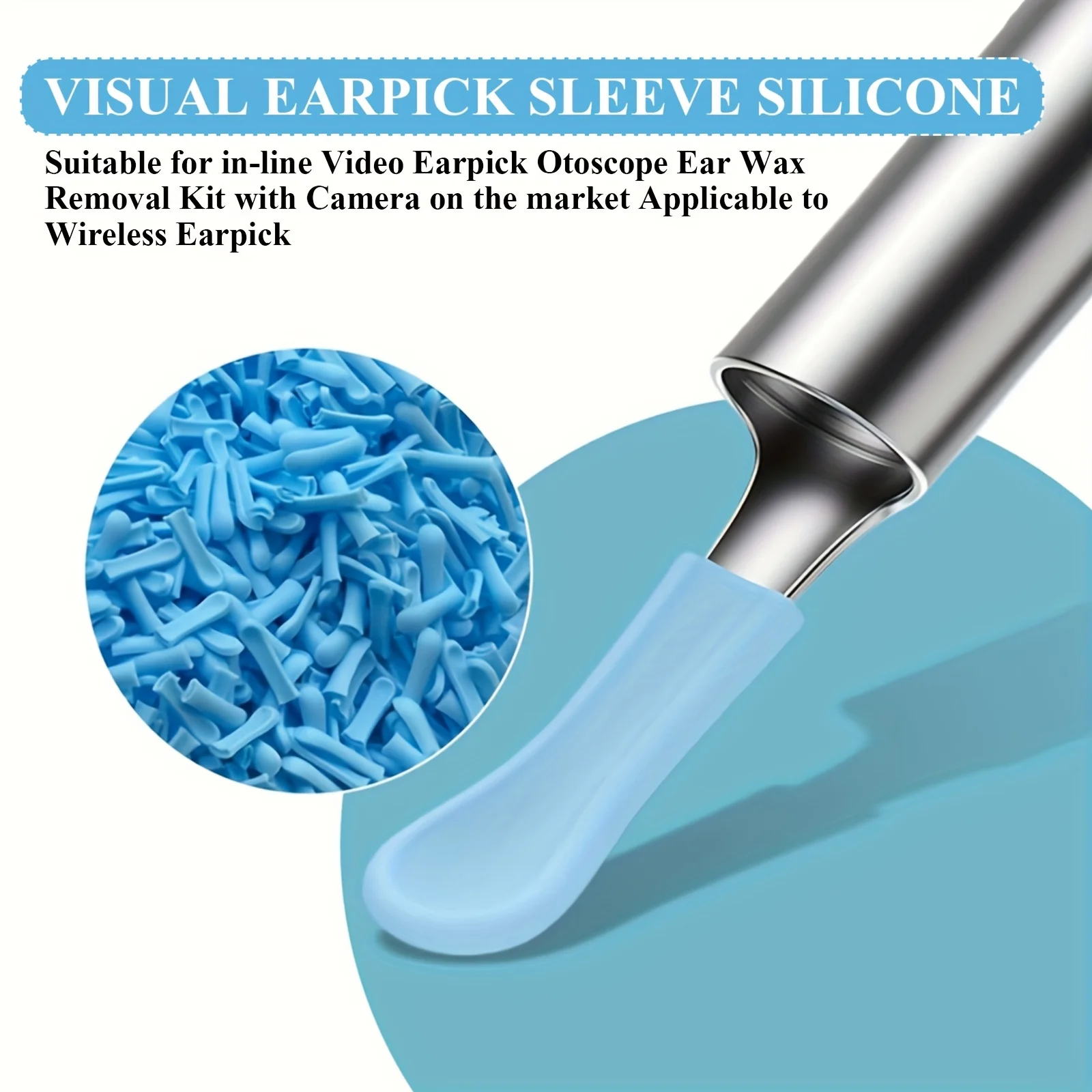 Silicone Ear Spoon Replacement Tips, Universal Wax Removal Spoon, Reusable and Washable, No Electricity or Batteries Required