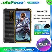 Ulefone Armor X8 4GB+64GB Rugged Waterproof Smartphone Android11 5.7-inch Cell Phone ip68 Octa-core NFC 4G LTE Mobile Phone