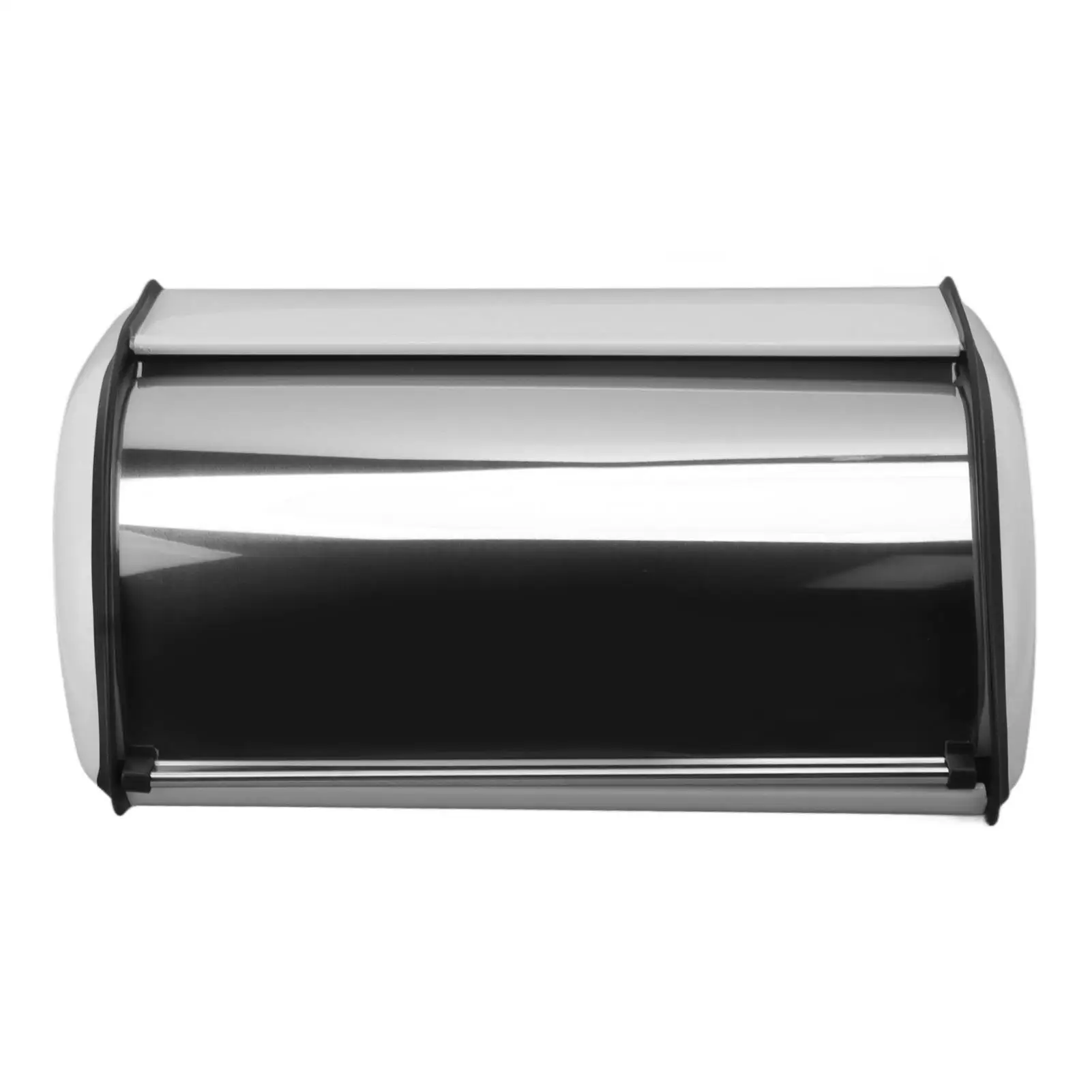 

Multifunctional Iron Bread Bin with Roll-Up Lid - Stylish Storage Case & Polished Mirror Finish for office Use