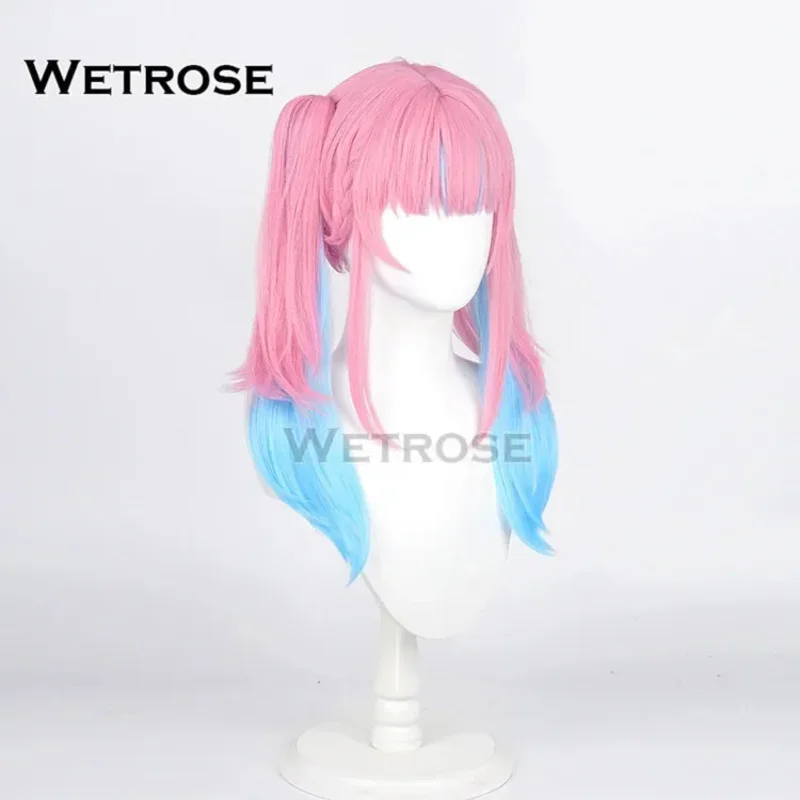 【Wetrose】Em estoque minato aqua peruca cosplay 2024 nova roupa de empregada rosa hololive holo vtuber conjunto completo halloween natal