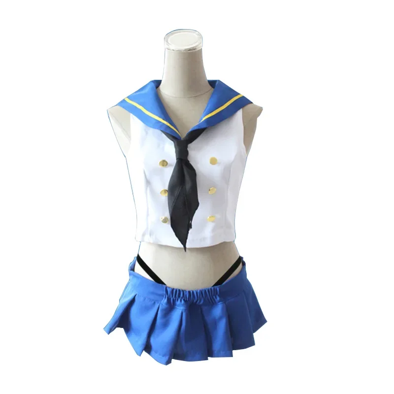 Shimakaze Cosplay Anime Kantai Collection Shimakaze Cosplay Costume Girl's Uniforms wig Sailor Dress Suit Halloween Party dress