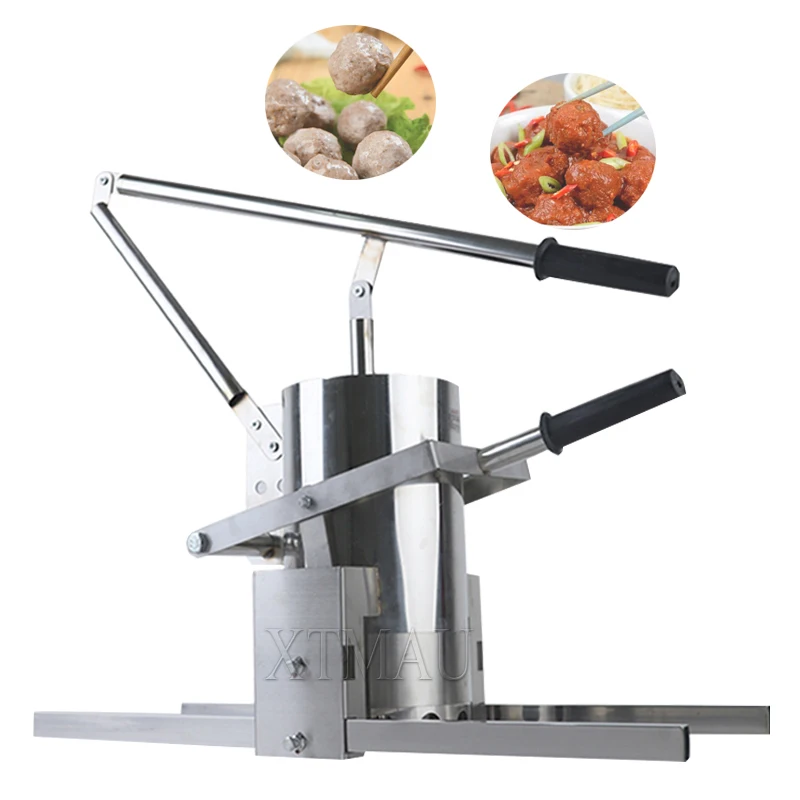 

Stainless Steel Meatball Forming Machine Hand Press Meat Ball Maker Manual Beef Fish Ball Extruding Machine