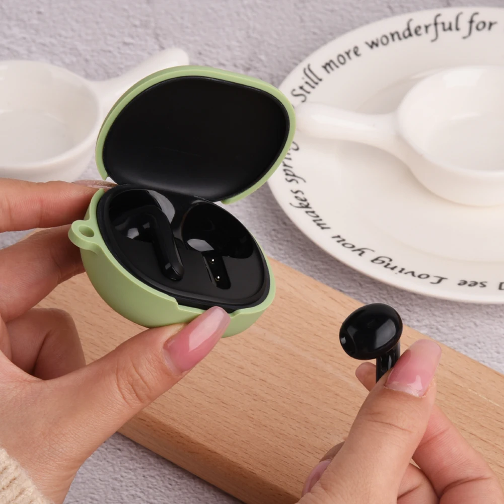 حافظة سيليكون لسماعات Redmi Buds 4 Lite ، غلاف سماعة رأس مقاوم للغبار ، سماعات رأس لاسلكية بلوتوث ، غطاء واقي مع حلقة تسلق