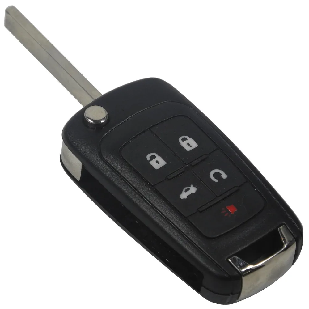 Jingyuqin 10 ชิ้น/ล็อต Flip REMOTE Key SHELL 5 BTN สำหรับ Vauxhall Opel สำหรับ Buick Excelle Verano LaCrosse Regal ที่อยู่อาศัย FOB กรณี