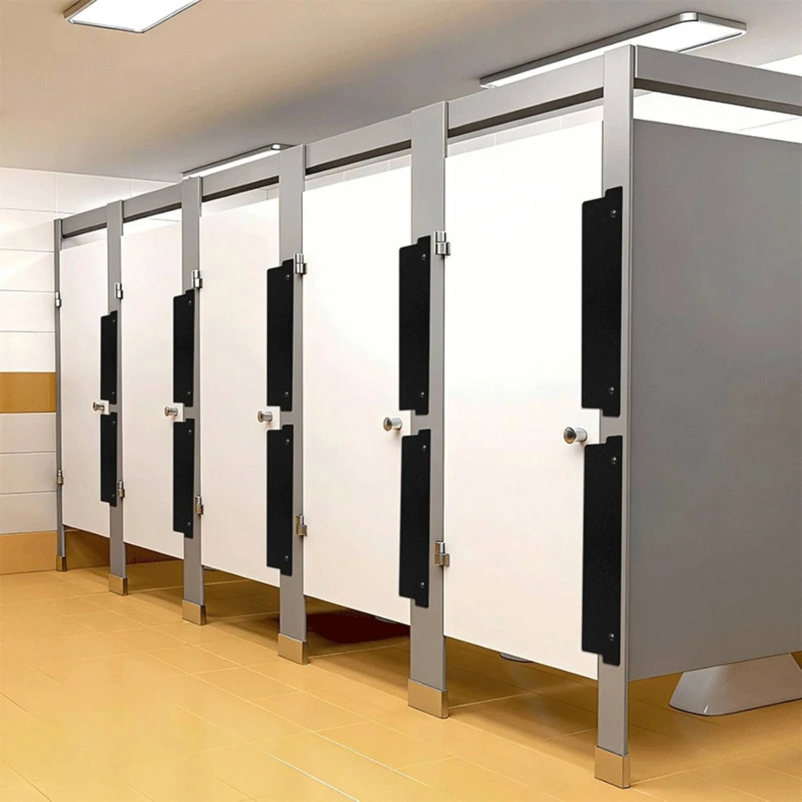 4 Pieces Toilet Partition Privacy Panel Wipe-Clean Restroom Door Opening Filler Stall Opening Filler Slim for Facility Managers