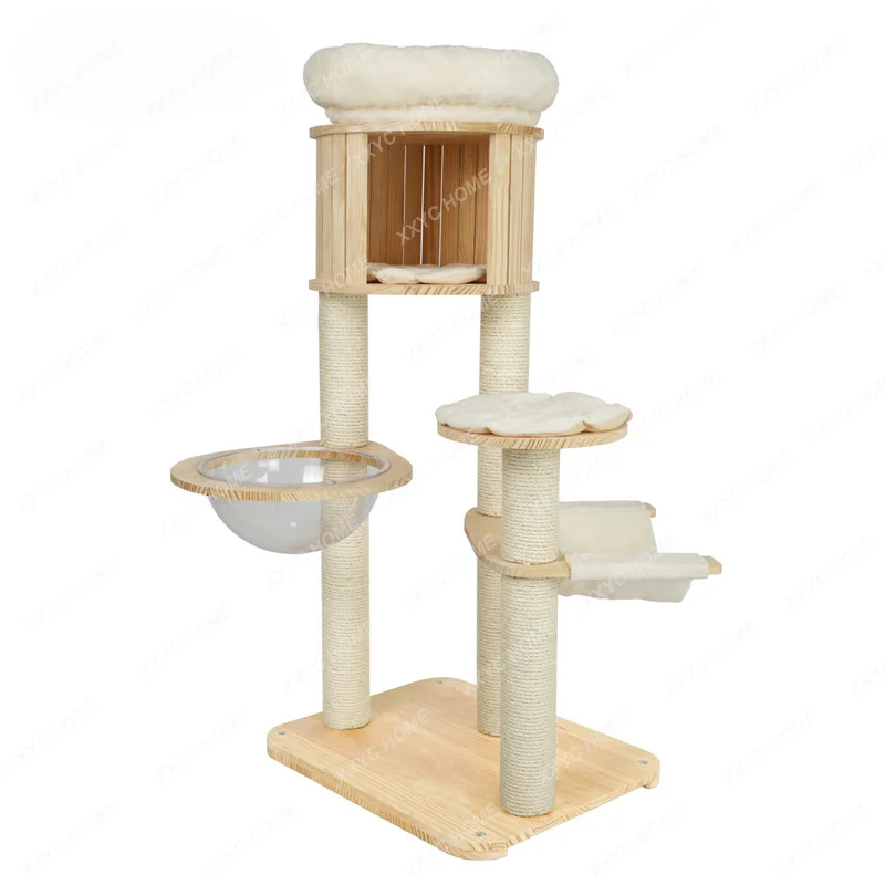 

Cat Climbing Frame Solid Wood Cat Nest Cat Tree Integrated Small More than Cat Climber Cat Toys Do Not Cover an Area