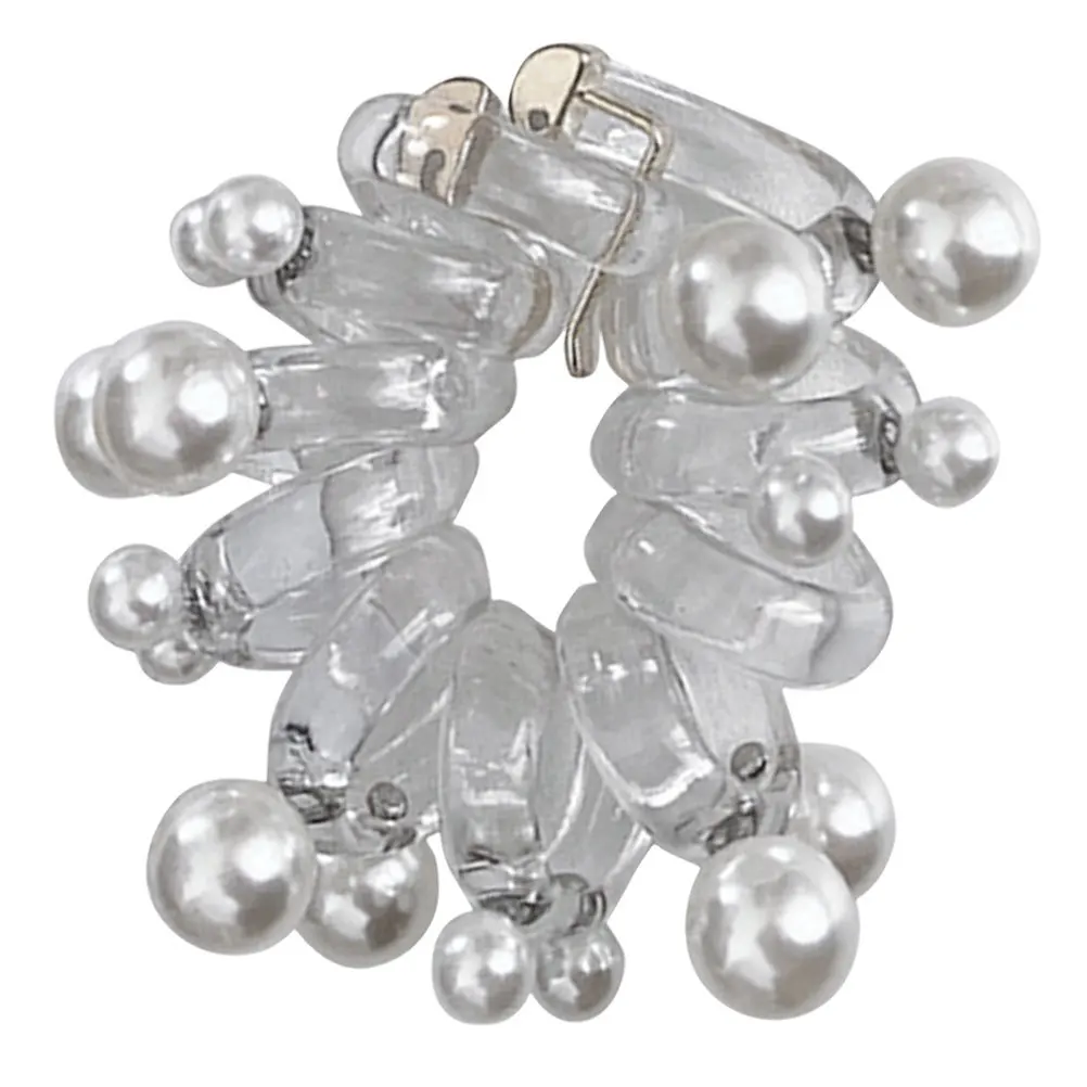 

Beaded Coil Hair Ties Stylish Spiral Ponytail Holder for Women Strong Elastic Scrunchy Hair Rings for Daily Wear