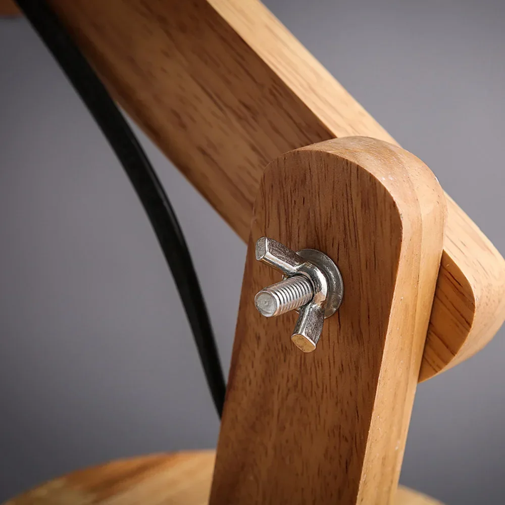 

Top Grade Wood Handcrafted Swing Arm Light Sconce LED Wall Lamp Nordic Style arandela For Study/Foyer Home Decoration Lighting