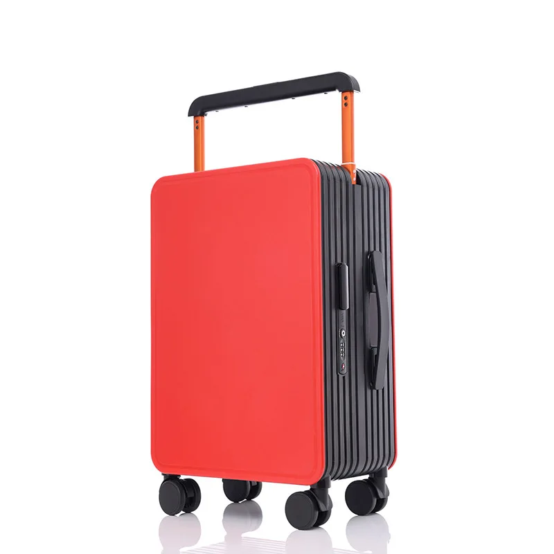 Wide Handle Pull Bar Carry-On Suitcase with TSA Combination Lock and Swivel Wheels 24-inch Luggage Carrier Minimalist Carry Case