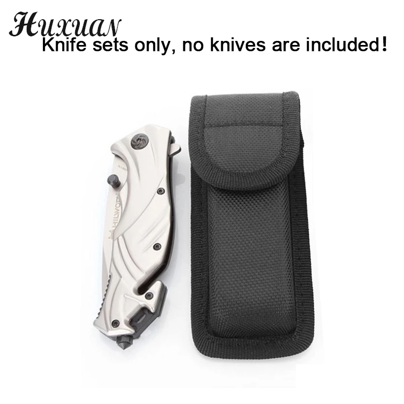 1pc Nylon Sheath Fold Knife Tool Flashlight Belt Loop Case Holder Bag Pocket