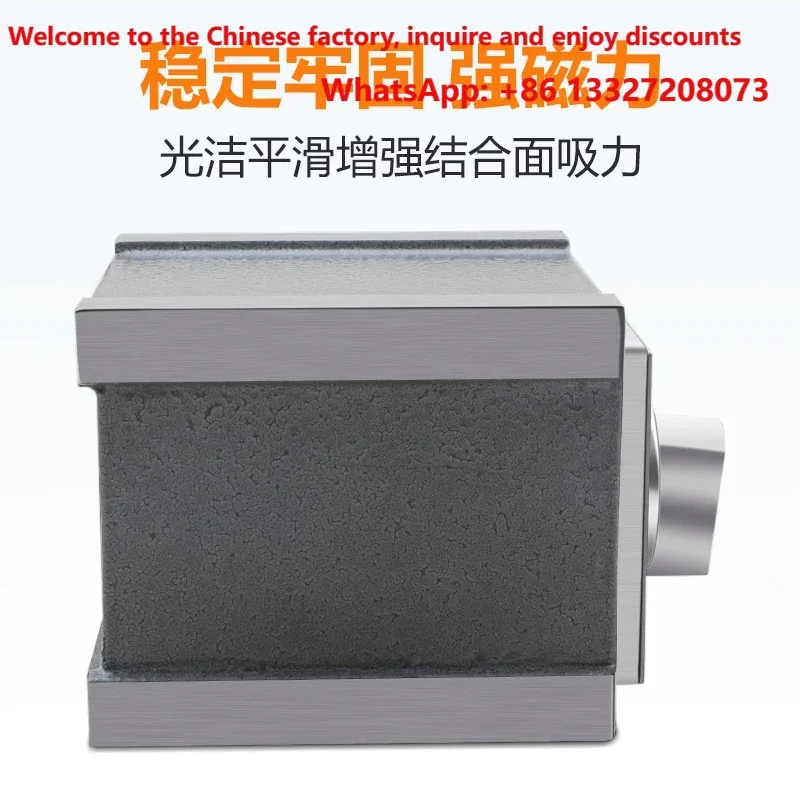 Shanggong V-shaped Magnetic Base, Precision Magnetic Indicator Holder, V Type Magnetic Seat for Dial Gauge Measuring Instrument
