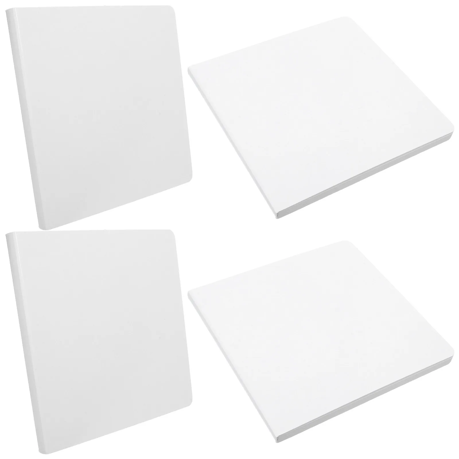 4Pcs Kids Blank Sketchbook Heavyweight Cardstock Pages Rounded Corners Ideal Drawing Doodle Book DIY Story Journal for Art
