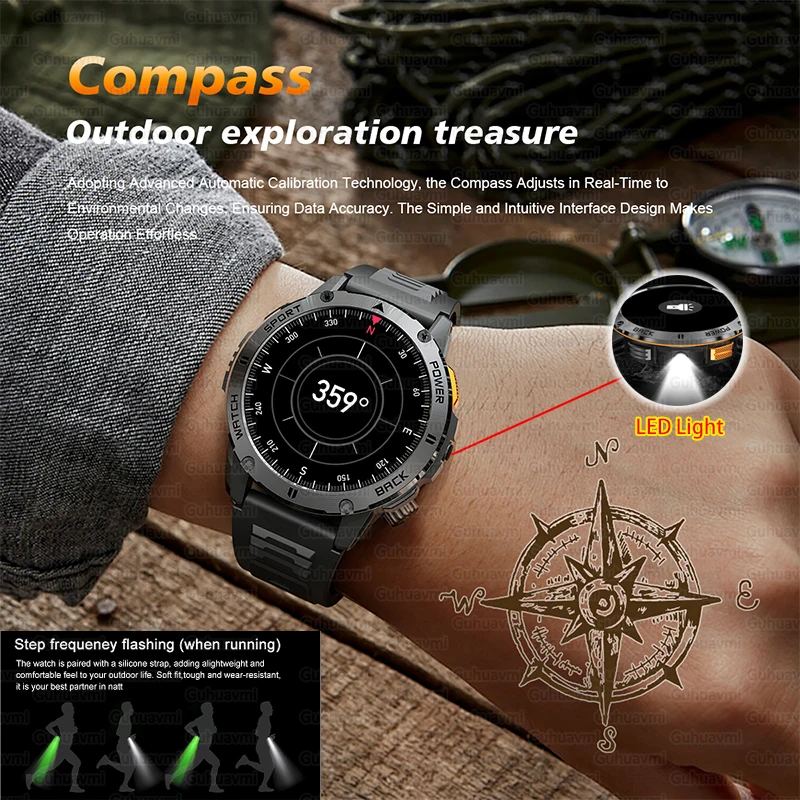 2025 جديد لهواوي نظام تحديد المواقع في الهواء الطلق SmartWatch HD 466*466 AMOLED شاشة معدل ضربات القلب بلوتوث دعوة IP68 مقاوم للماء رجل سوار ذكي
