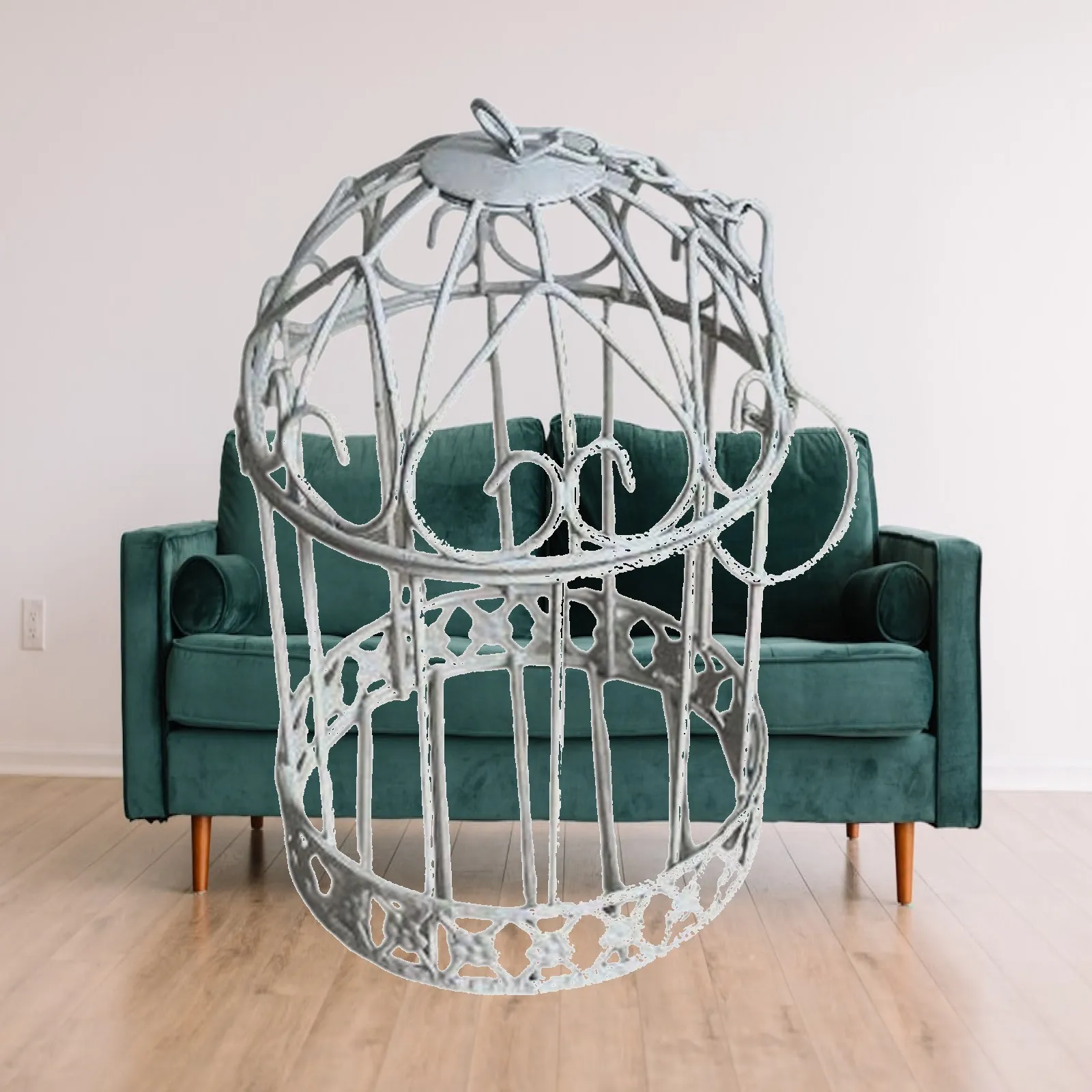 Hanging Birdcage Planter Metal Flower Pot Space Saver for Indoor Outdoor Wall Balcony Wedding Decoration Display
