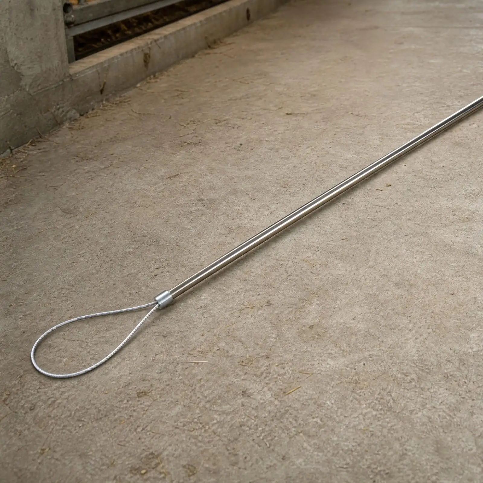 Livestock Pig Restraint Pole with Secure Wire Loop for Veterinary Professionals Heavy Duty Stainless Steel Handling Tool - view 5