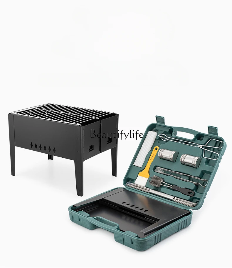 

Barbecue Portable Stand Folding Outdoor Oven Suit Grill Amazon Picnic