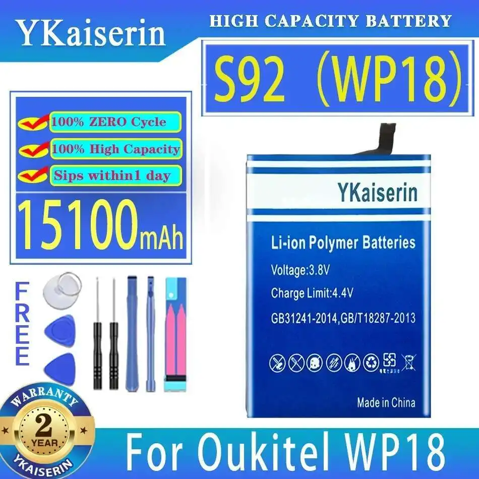 

S92 WP18 For Oukitel Reliable Replacement 15100Mah Mobile Phone Battery Stable