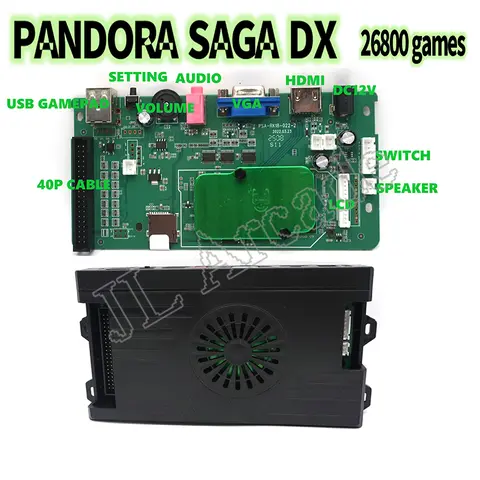 Pandora Saga DX Plus Arcade Box Console, 26800 Games in 1, PCB Motherboard, Retro Cabinet Game, Jamma Support, HDMI, VGA, 3P, 4P
