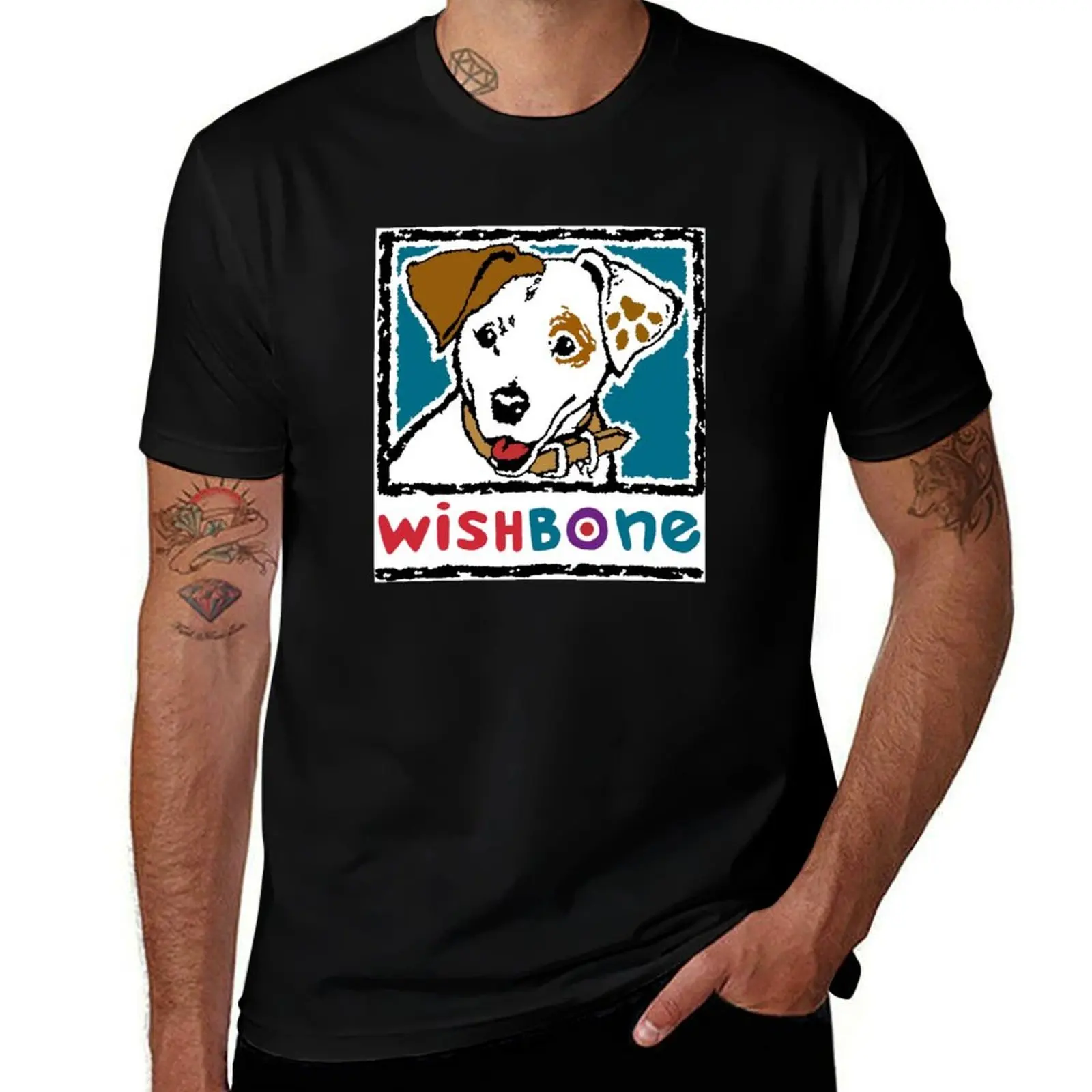 Wishbone Logo T-Shirt Basic Casual Wear Short Sleeve Top T-Shirt