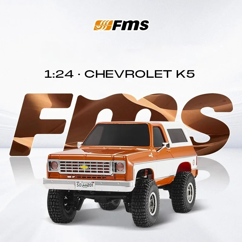 FMS FCX24S Chevrolet K5 Blazer 1:24 RC Cars RTR Portal Axle Two-Speed Mechanical Transmission Cimbing Off- Road Vehicle Custom