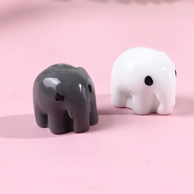 

10pcs Couple Small Elephants Statue Figurine Elephant Animal Model Micro Crafts Ornament Miniature DIY Home Room Garden Decor