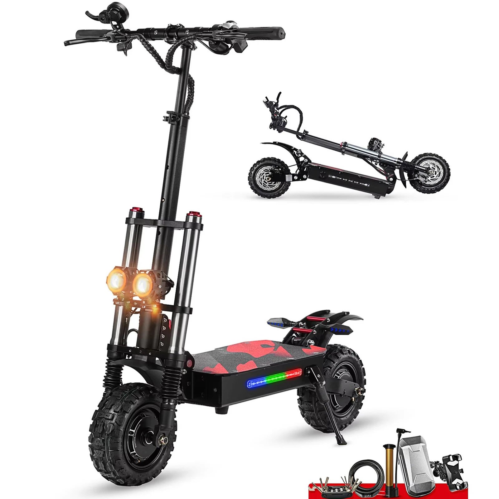 BOYUEDA Electric Scooter 6000W Dual Motor  Large Battery 120KM Range Adult Foldable High Speed Off-Road e-scooter