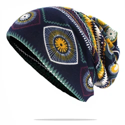 Autumn Spring Men Women Dual-use Skullies Beanies Baggy Soft Chemo Warm Hats Ladies Thin Girl Scarf Loss Alopecia Feminino HT217
