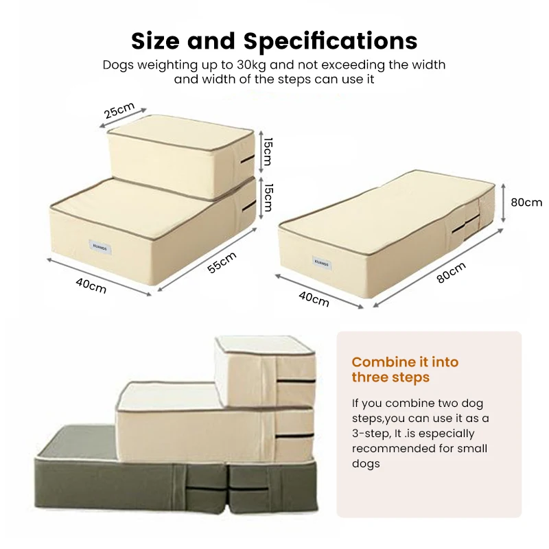 Customized Designer High Quality Non-Slip Pet Ramp Pet Ladder Dogs Cat Bunk Sofa Slope Sponge Steps for High Bed